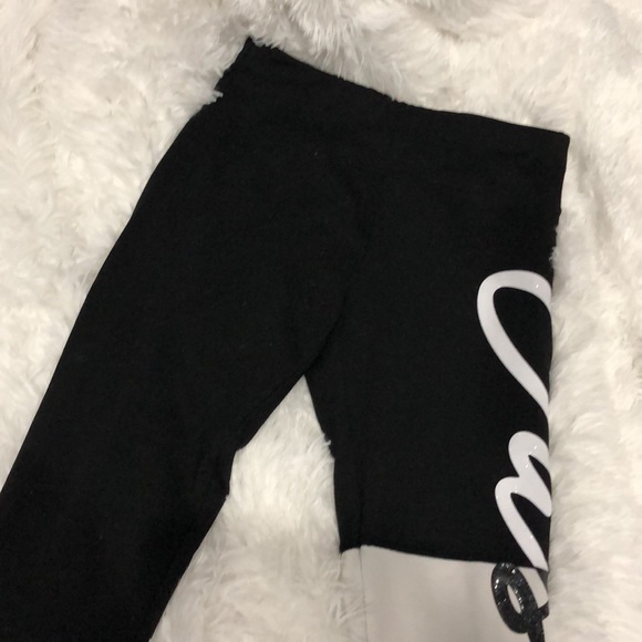 Girl’s JUSTICE Active black/white/gray leggings. Sz 12 - Picture 5 of 6